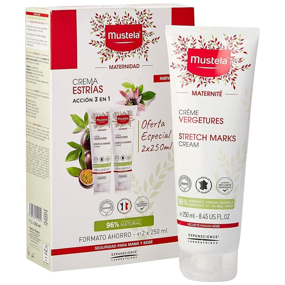 Rasvojen rasitusvoide Mustela Stretch Marks Prevention Cream, 2x250ml hinta ja tiedot | Selluliittia ehkäisevät tuotteet | hobbyhall.fi