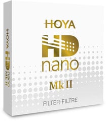 Hoya suodatin pyöreä polarisaattori HD Nano Mk II 58mm hinta ja tiedot | Kameran suotimet | hobbyhall.fi