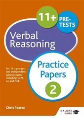 11plus Verbal Reasoning Practice Papers 2: For 11plus, pre-test and independent school exams including CEM, GL and ISEB hinta ja tiedot | Nuortenkirjat | hobbyhall.fi