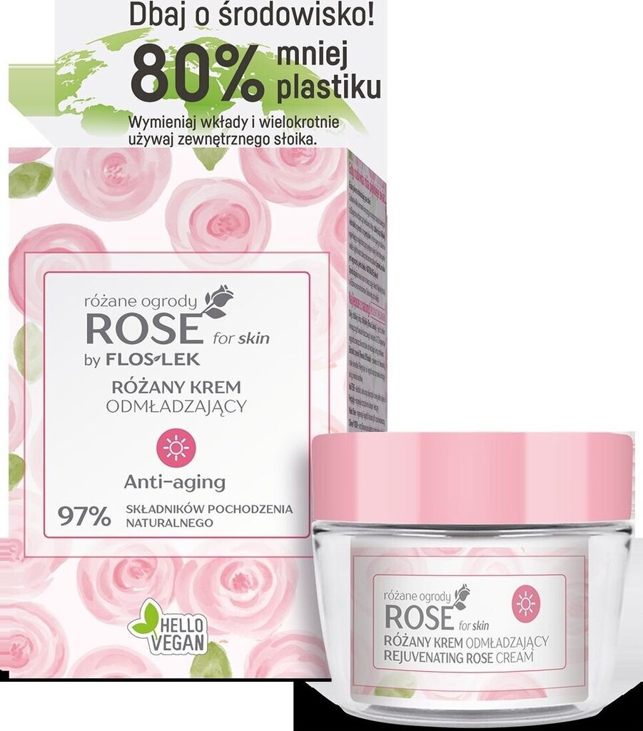 Rose For Skin nuorentava päivävoide 50 ml hinta ja tiedot | Kasvovoiteet | hobbyhall.fi