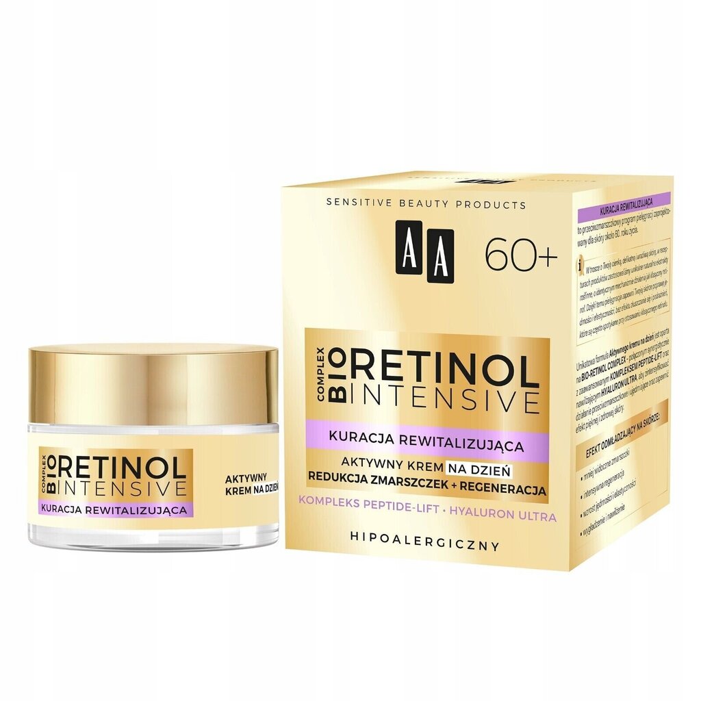 Retinol Intensive 60+ aktiivinen päivävoide 50 ml hinta ja tiedot | Kasvovoiteet | hobbyhall.fi