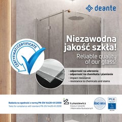 Deante Prizma Walk-in suihkuseinä, Bianco, 90x195 cm hinta ja tiedot | Suihkuseinät ja -ovet | hobbyhall.fi