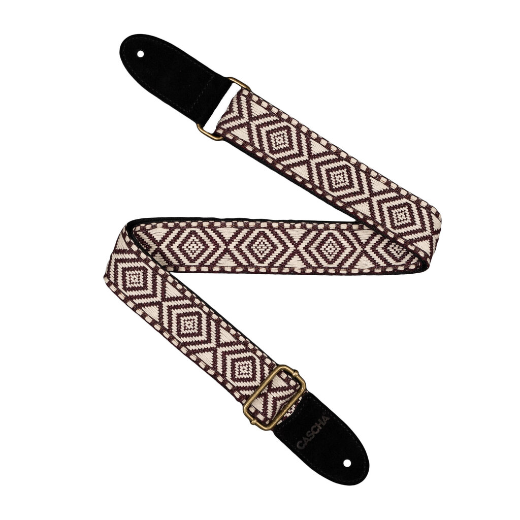 Hihna ukulelelle Cascha Jacquard - Ethnic Brown CUS-JW6 hinta ja tiedot | Soittimien lisätarvikkeet | hobbyhall.fi