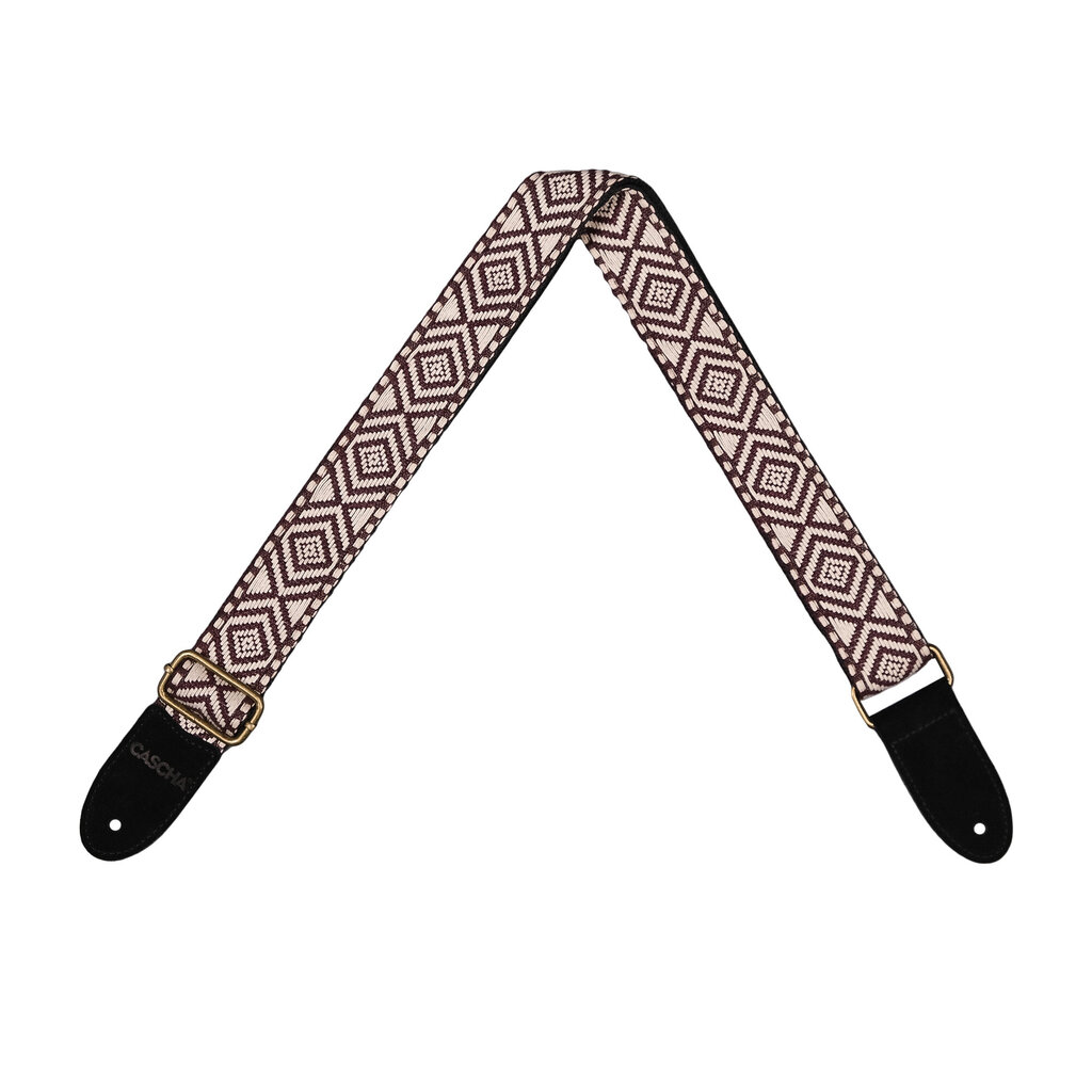 Hihna ukulelelle Cascha Jacquard - Ethnic Brown CUS-JW6 hinta ja tiedot | Soittimien lisätarvikkeet | hobbyhall.fi