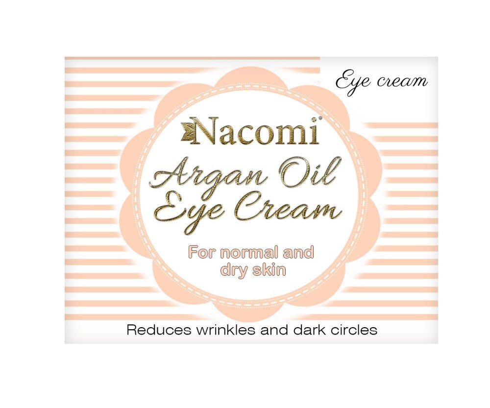 Nacomi Argan Oil Eye Cream silmänympärysvoide 15 ml hinta ja tiedot | Silmänympärysvoiteet ja seerumit | hobbyhall.fi