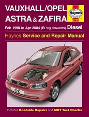 Vauxhall/Opel Astra & Zafira Diesel (Feb 98 - Apr 04) Haynes Repair Manual hinta ja tiedot | Matkakirjat ja matkaoppaat | hobbyhall.fi