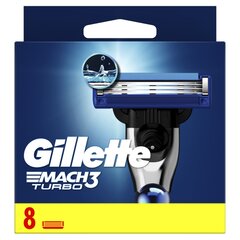 Gillette Mach3 Turbo terä 8 kpl hinta ja tiedot | Parranajo ja karvanpoisto | hobbyhall.fi