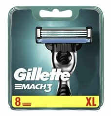 Gillette Mach3 varaosat 8 kpl hinta ja tiedot | Parranajo ja karvanpoisto | hobbyhall.fi