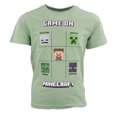 T-paita Minecraft, vaaleanvihreä hinta ja tiedot | Poikien paidat | hobbyhall.fi