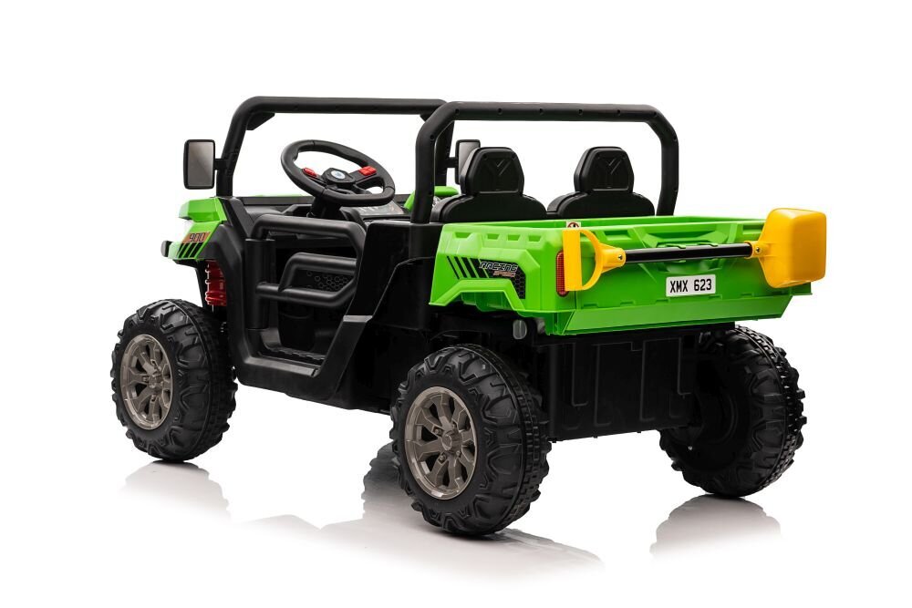 Kaksipaikkainen sähköauto lapsille XMX623 4x4, vihreä hinta ja tiedot | Lasten sähköautot | hobbyhall.fi