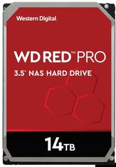 Drive server WD Red Pro WD141KFGX (14 TB HDD 14 TB; 3.5 Inch; SATA III; 256 MB; 7200 rpm) hinta ja tiedot | WD Tietokoneet ja pelaaminen | hobbyhall.fi