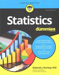 Statistics For Dummies 2nd edition hinta ja tiedot | Talouskirjat | hobbyhall.fi