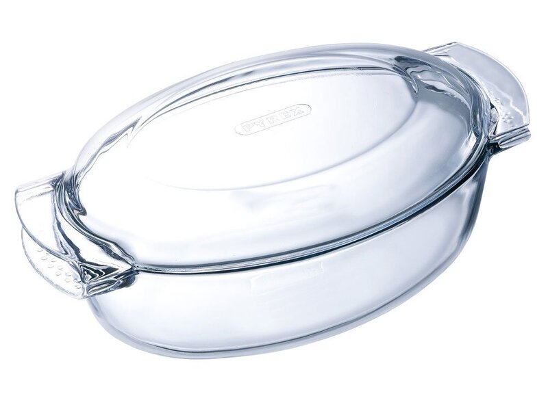 Ovaali lasivuoka kannella Pyrex, 4,5l