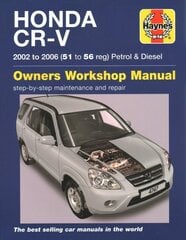 Honda CR-V Petrol & Diesel (02 - 06) Haynes Repair Manual hinta ja tiedot | Matkakirjat ja matkaoppaat | hobbyhall.fi