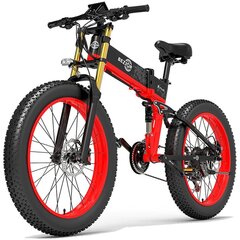 Sähköpyörä Bezior X Plus, 26", Fat Tire, punainen, 1000W, 17,5Ah hinta ja tiedot | Sähköpyörät | hobbyhall.fi