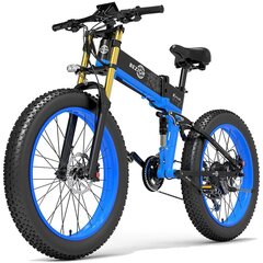 Sähköpyörä Bezior X Plus, 26", Fat Tire, sininen, 1000W, 17,5Ah hinta ja tiedot | Sähköpyörät | hobbyhall.fi