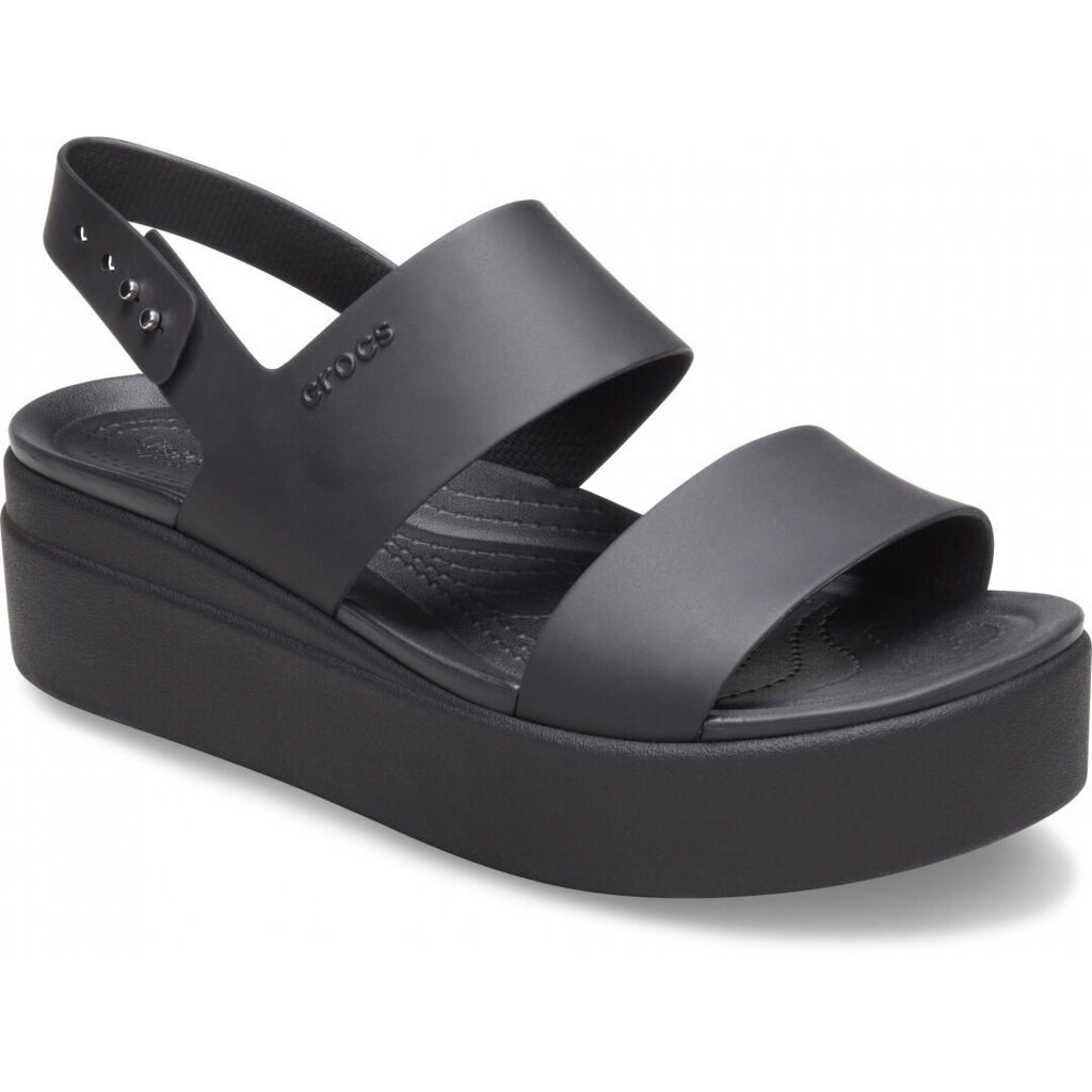 Crocs™ naisten vapaa-ajan kengät Brooklyn Low Wedge Womens, musta 39,5 hinta ja tiedot | Naisten avokkaat ja sandaalit | hobbyhall.fi