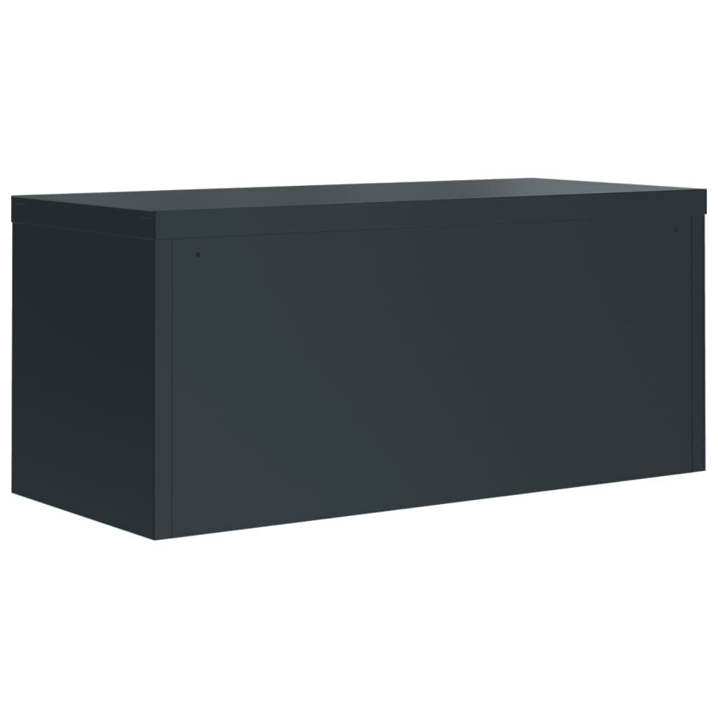 vidaXL Arkistokaappi antrasiitti 90x40x145 cm teräs hinta ja tiedot | Olohuoneen kaapit ja lipastot | hobbyhall.fi