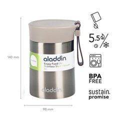 Aladdin-ruokatermos, 400 ml, harmaa hinta ja tiedot | Termoskannut ja termosmukit | hobbyhall.fi