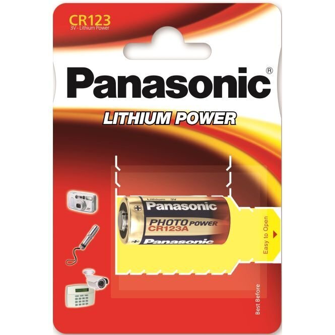 Panasonic akku CR123A/1B hinta ja tiedot | Paristot | hobbyhall.fi