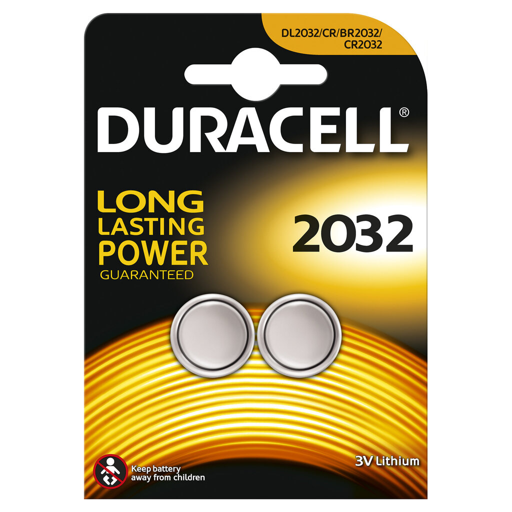 Paristot Duracell DL2032, 2 kpl hinta ja tiedot | Paristot | hobbyhall.fi