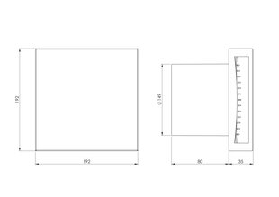 Sähkötuuletin Europlast EET150i E-EXTRA, Ø150mm sulkemisen kannen kanssa, inox hinta ja tiedot | Kylpyhuoneen tuulettimet | hobbyhall.fi