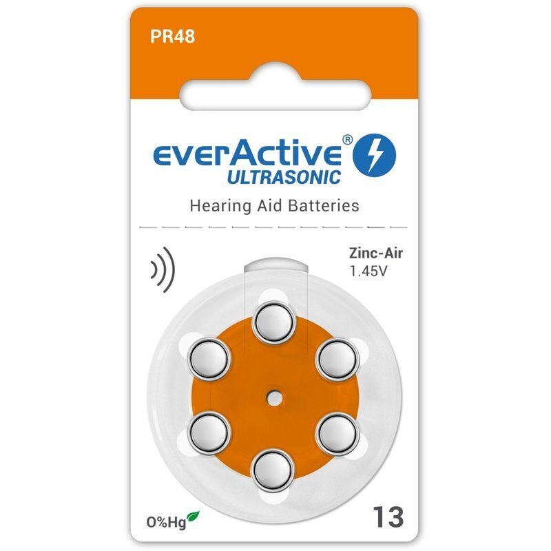 Paristot kuulolaitteeseen everActive Ultrasonic PR48 13, 6 kpl hinta ja tiedot | Paristot | hobbyhall.fi