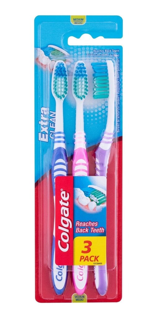 Colgate Extra Clean -hammasharja, 3 kpl hinta ja tiedot | Suuhygienia | hobbyhall.fi