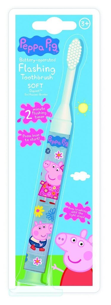 Lasten hammasharja Peppa Pig (Pipsa Possu) Flashing Soft 3+ hinta ja tiedot | Suuhygienia | hobbyhall.fi