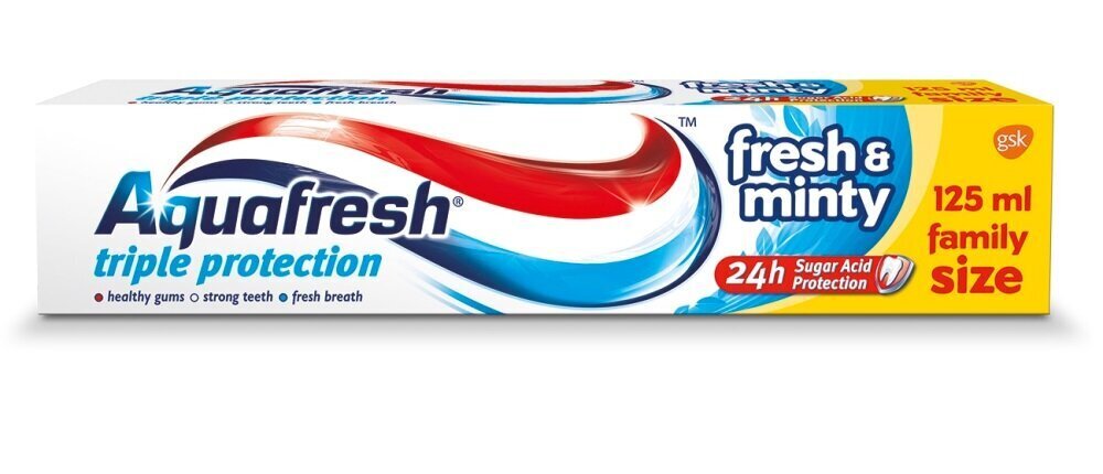 Aquafresh Triple Protection Fresh And Minty Toothpaste hammastahna 125 ml hinta ja tiedot | Suuhygienia | hobbyhall.fi