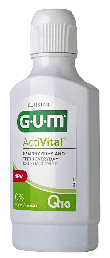 Suuvesi ActiVital Q10: llä ja granaattiomena 300ml GUM hinta ja tiedot | Suuhygienia | hobbyhall.fi