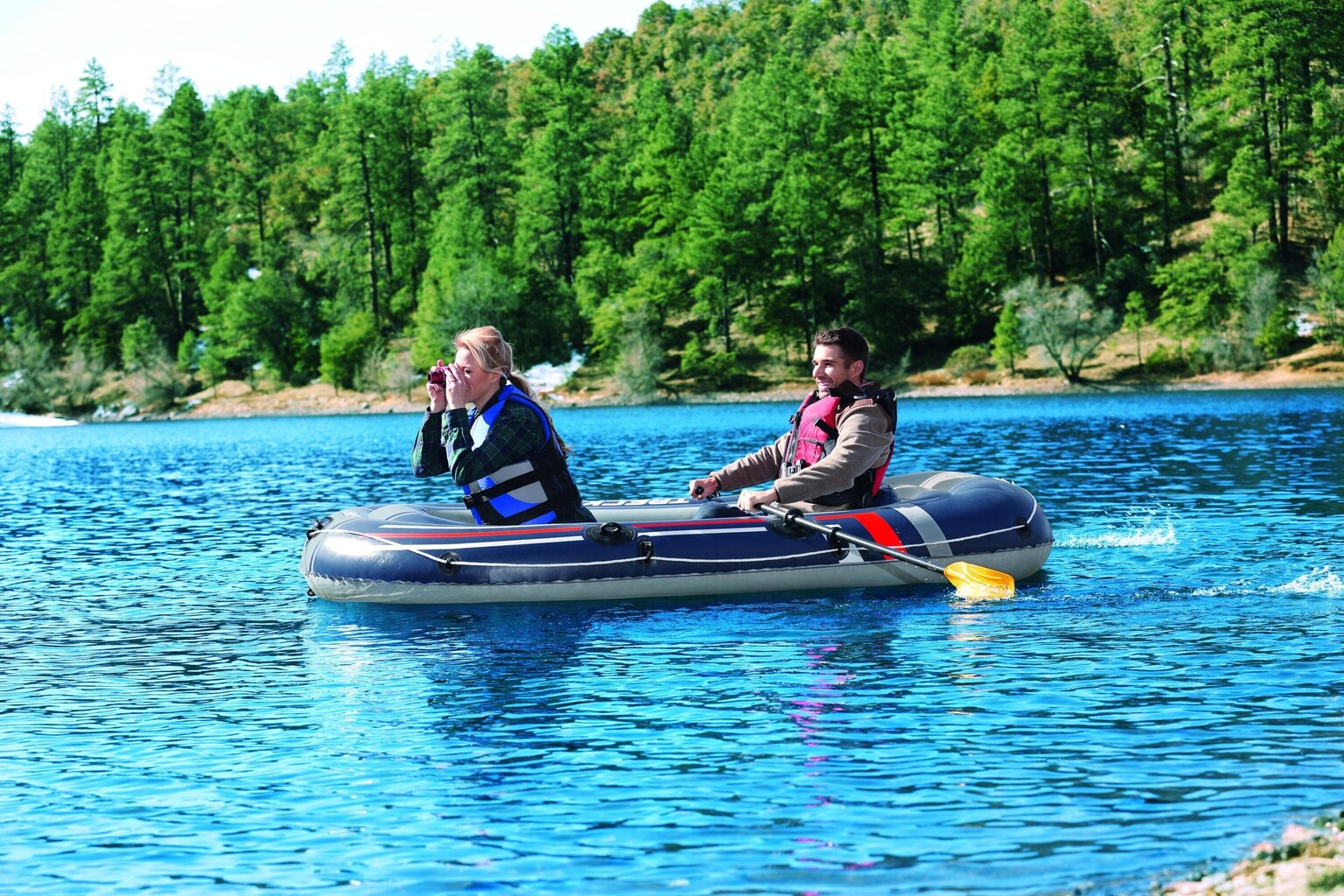 Airot Bestway Hydro-Force, musta/keltainen hinta ja tiedot | Lisävarusteet veneisiin ja kajakkeihin | hobbyhall.fi