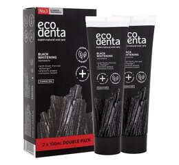Valkaiseva musta hammastahna Ecodenta Extra, 2 x 100 ml. hinta ja tiedot | Ecodenta Hajuvedet ja kosmetiikka | hobbyhall.fi