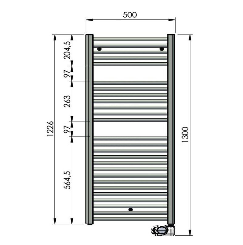 Sähköinen kylpyhuonepatteri Zehnder Aura PBEZ-120-50/MQ, 120x50cm, valkoinen hinta ja tiedot | Kylpyhuoneen patterit ja pyyhekuivaimet | hobbyhall.fi