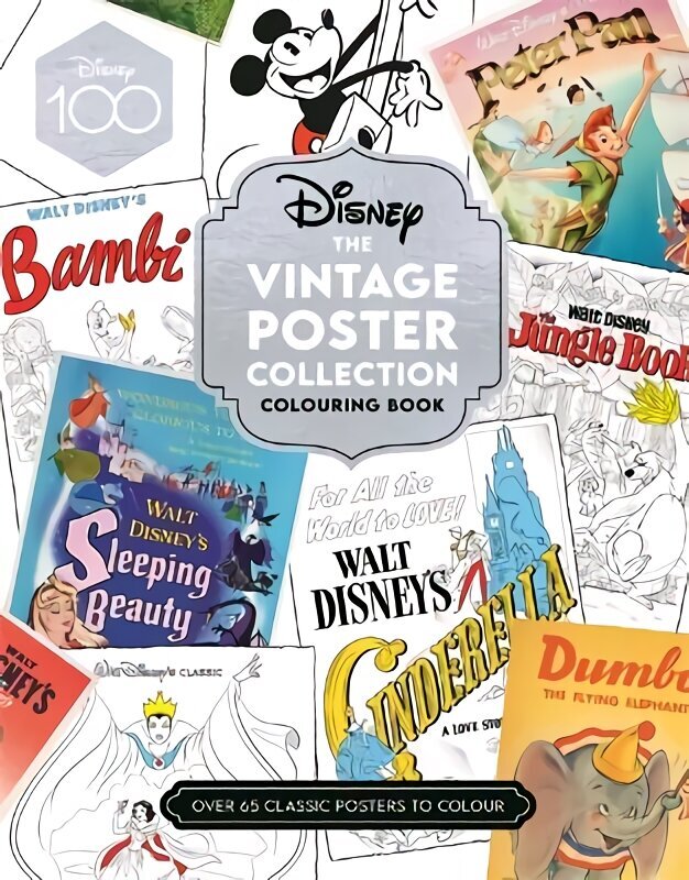 Disney The Vintage Poster Collection Colouring Book hinta ja tiedot | Värityskirjat | hobbyhall.fi