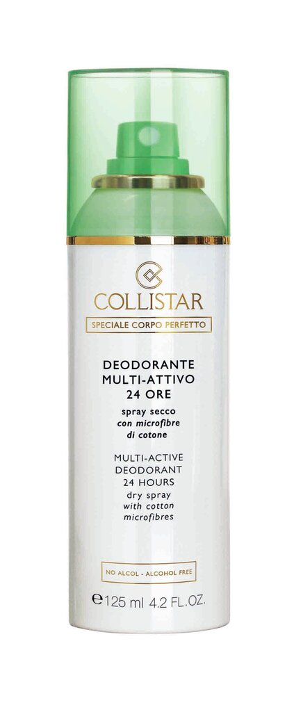 Spray-deodorantti Collistar puuvillan mikrohiukkasten kanssa 24h 125 ml hinta ja tiedot | Deodorantit | hobbyhall.fi