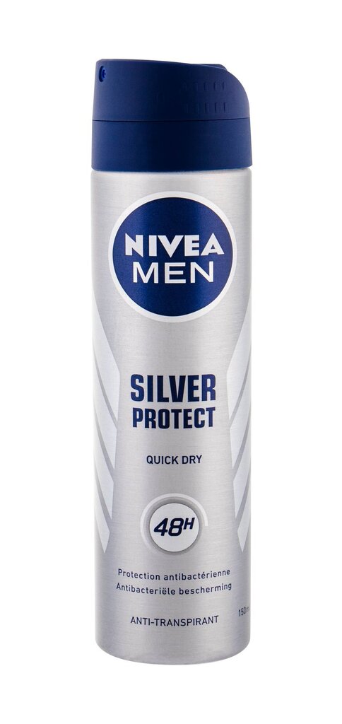 Nivea Men Silver Protect 48h antiperspirantti miehelle 150 ml hinta ja tiedot | Deodorantit | hobbyhall.fi