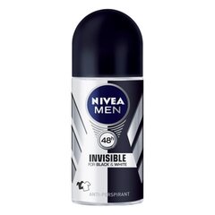 -Nivea Men Invisible For Black & White 48h antiperspirantti miehille 50 ml hinta ja tiedot | Nivea Hajuvedet ja kosmetiikka | hobbyhall.fi