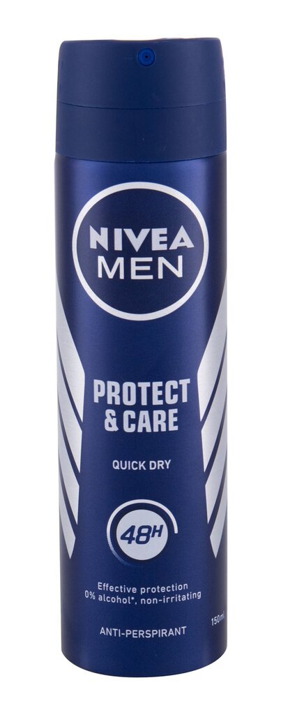 Nivea Men Protect & Care 48h antiperspirantti miehelle 150 ml hinta ja tiedot | Deodorantit | hobbyhall.fi