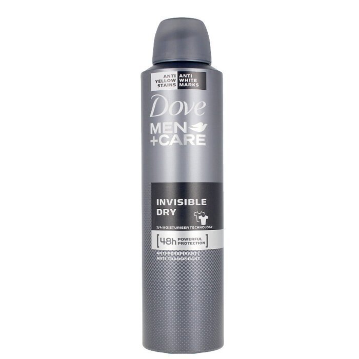 Dove Men + Care Invisible Dry antiperspirantti miehelle 250 ml hinta ja tiedot | Deodorantit | hobbyhall.fi