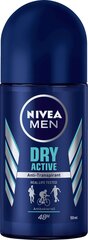 Nivea Men Dry Active 48h antiperspirantti miehelle 50 ml hinta ja tiedot | Deodorantit | hobbyhall.fi