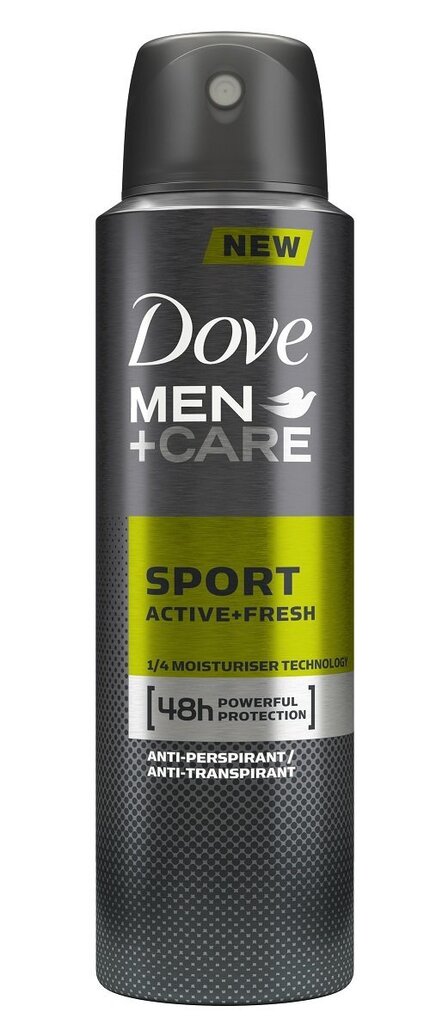 Antiperspirantti deodorantti Dove Men + Care, Sport Active+Fresh, 150 ml hinta ja tiedot | Deodorantit | hobbyhall.fi