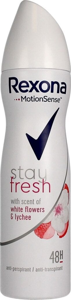 Suihkedeodorantti Rexona Stay Fresh White Flowers & Lychee, 150 ml hinta ja tiedot | Deodorantit | hobbyhall.fi