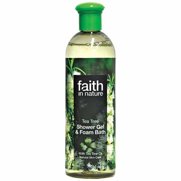 Teepuuöljyä sisältävä syväpuhdistava suihkugeeli/kylpyvaahto Faith in Nature, 400 ml hinta ja tiedot | Suihkusaippuat ja suihkugeelit | hobbyhall.fi