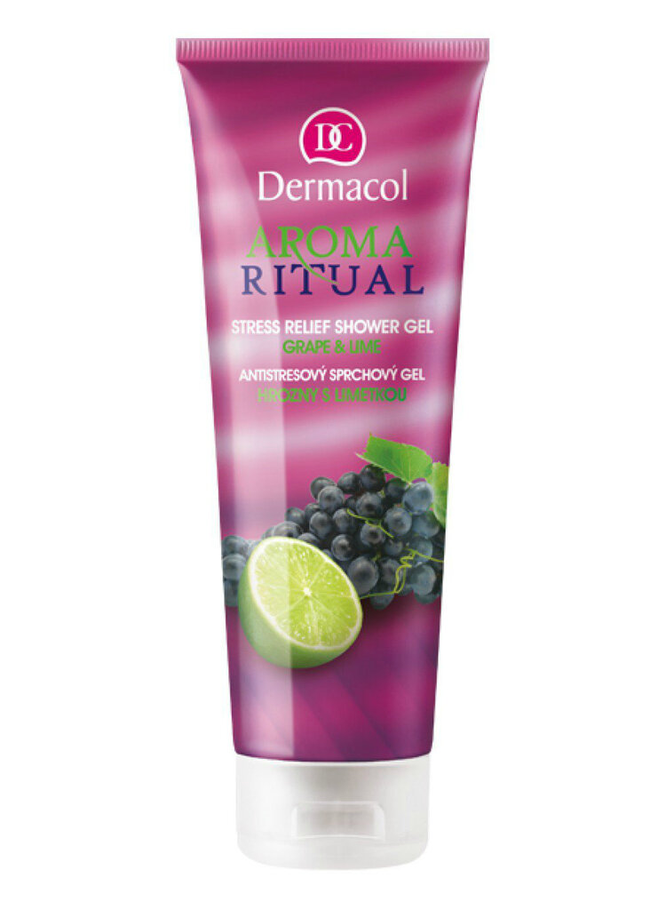 Dermacol Aroma Ritual Grape & Lime suihkugeeli 250 ml hinta ja tiedot | Suihkusaippuat ja suihkugeelit | hobbyhall.fi