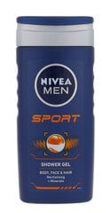 Nivea Men Sport suihkugeeli miehelle 250 ml hinta ja tiedot | Suihkusaippuat ja suihkugeelit | hobbyhall.fi