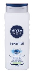 Nivea Men Sensitive suihkugeeli miehelle 500 ml hinta ja tiedot | Nivea Hajuvedet ja kosmetiikka | hobbyhall.fi