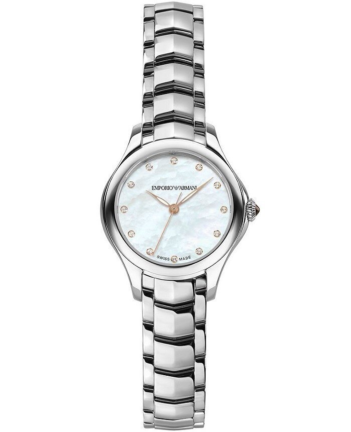 Naisten kello Emporio Armani Swiss Made Lady Stainless Steel Nacre hinta ja tiedot | Naisten kellot | hobbyhall.fi