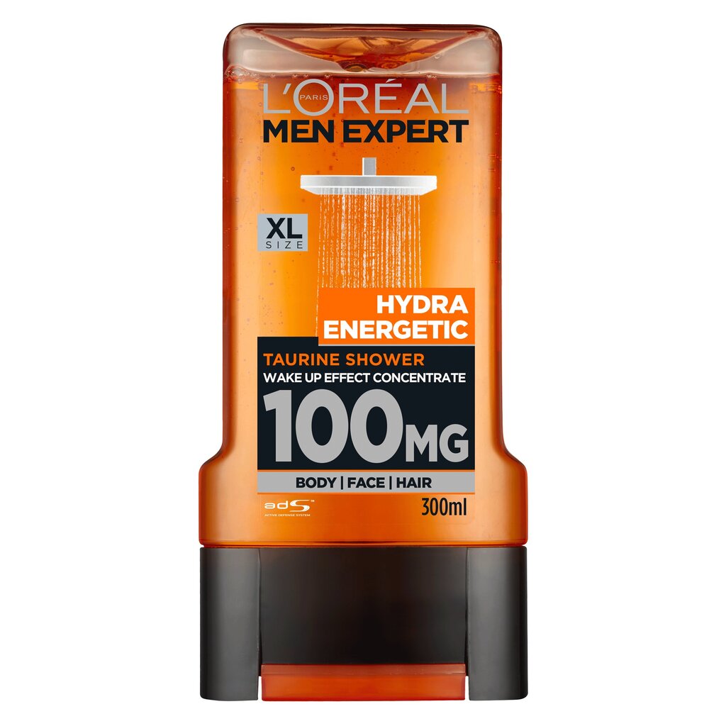 Suihkugeeli L'Oreal Men Expert Hydra Energetic Taurine miehille 300 ml hinta ja tiedot | Suihkusaippuat ja suihkugeelit | hobbyhall.fi