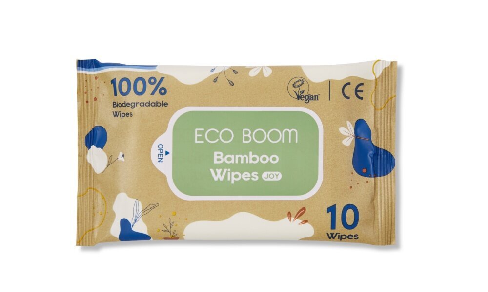 ECO BOOM bambukosteat pyyhkeet 10 kpl hinta ja tiedot | Vauvojen kosteuspyyhkeet | hobbyhall.fi